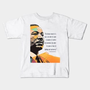 Dr. Martin Luther King Jr. 1: Martin Luther King Day on a light (Knocked Out) background Kids T-Shirt